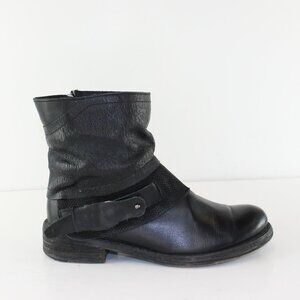 Felmini Black Biker Boots (EU 38 / 7.5 US)